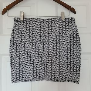Zara Trafaluc Bodycon Pattern Mini Skirt